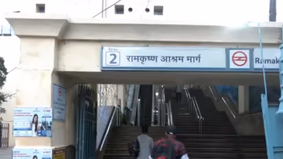 Visual from Ramkrishna Ashram Marg metro station (Photo/ANI)