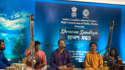 Indian High Commission's IGCC in Dhaka hosts 'Shravan Sandhya' monsoon musical evening, celebrating shared cultural heritage (Photo/ANI)