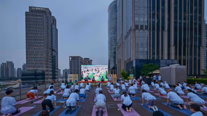 12th edition of the International Day of Yoga in Shanghai (Photo: X@IndiaInShanghai)