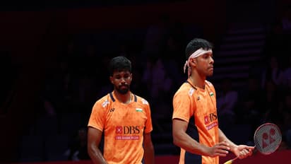 Satwik (left) & Chirag (right) in action at the BWF World Tour Finals 2025 (Photo: BAI)