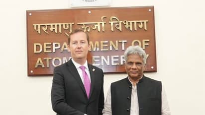 US Ambassador Sergio Gor with DAE Secy Dr Ajit Kumar Mohanty (Photo/@USAmbIndia)