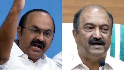 Kerala LoP VD Satheesan and Finance Minister KN Balagopal (Photo/ANI)