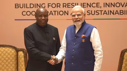 Prime Minister Narendra Modi with Burundi President Évariste Ndayishimiye (Photo/DD)