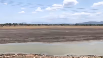 The dried-up Vellaripatti irrigation tank in Madurai, Tamil Nadu, amid severe water shortage. (Photo: ANI)