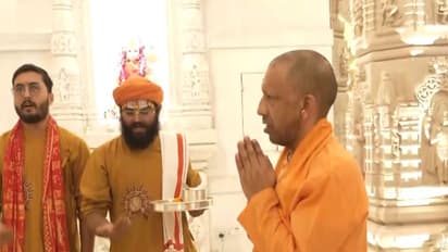 Uttar Pradesh Chief Minister Yogi Adityanath visits Ayodhya (Photo/ANI)