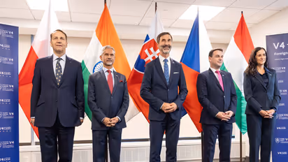 First Visegrad Group (V4)+India Foreign Ministers' Meeting (Photo/X@DrSJaishankar)