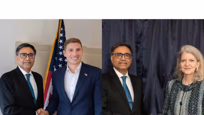 Foreign Secretary Vikram Misri with US Under Secretary of State for Economic Affairs Jacob Helberg (L) and Under Secretary of State for Political Affairs Allison Hooker (R) (Photo/X@MEAIndia)