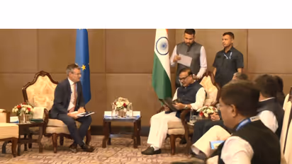 Assam CM Himanta Biswa Sarma meets EU Ambassador Hervé Delphin and Team Europe delegation in Guwahati. (Photo/ANI)