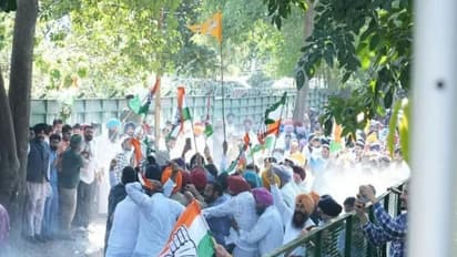 Punjab Congress leaders protest (Photo/Punjab Congress)