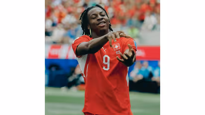 Switzerland's Johan Manzambi. (Photo: _jkmanzambi Instagram)
