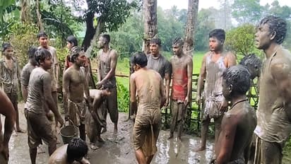 Devotees celebrate Bohag Bihu in Majuli (Photo/ANI)