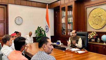 Leaders of INDIA bloc meets Lok Sabha Speaker Om Birla. (Photo:X@RahulGandhi)