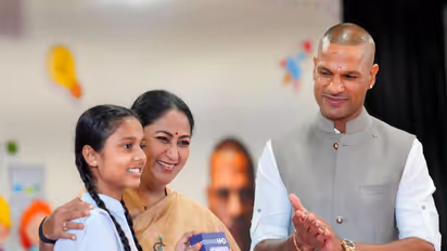 Delhi Chief Minister Rekha Gupta and Shikhar Dhawan during the inauguration of state-of-the-art STEM Lab at Sarvodaya Vidyalaya in Pitampura (Photo: X/@gupta_rekha)