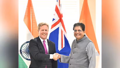 Piyush Goyal, Union Minister of Commerce and Industry with Todd McClay, New Zealand’s Minister of Trade and Investment (Photo/@PiyushGoyal)