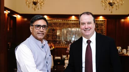 Foreign Secretary Vikram Misri and US Deputy Trade Representative Rick Switzer (Image: X/@MEAIndia)