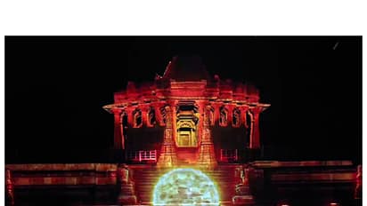 A view of the spectacular light show at Sun Temple in Modhera (File Photo/ANI)