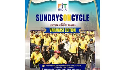 Fit India Sundays on Cycle in Varanasi. (Photo/Sai Media)