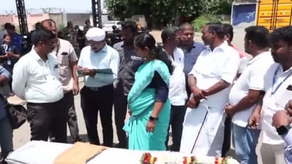 Mortal remains of six Tamil Nadu victims of the Vietnam boat tragedy arrive at Coimbatore International Airport (Photo/ANI)