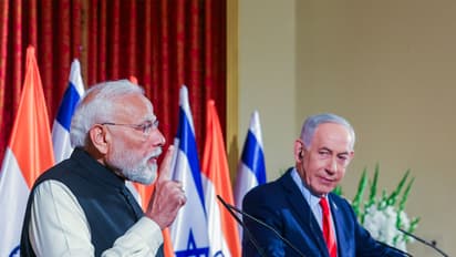 Prime Minister Narendra Modi speaks at the joint press meet with Israeli Prime Minister Benjamin Netanyahu (Photo/ANI)