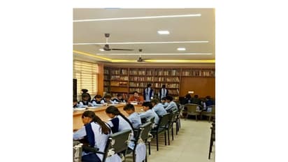 Government school's newly furnished library (Photo/X@ArvindKejriwal)