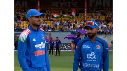 Shubman Gill and Hashmatullah Shahidi. (Photo:X/BCCI)