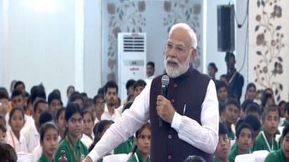 Prime Minister Narendra Modi interacted with children successfully treated of congenital heart diseases (Photo/ANI)