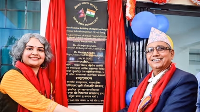 Gitanjali Brandon, Counsellor, Embassy of India, Kathmandu, and Tikaram Khadka, Mayor, Tulsipur Sub-Metropolitan City, Dang inaugurate HICDP in Dang (Photo/X/@IndiaInNepal)
