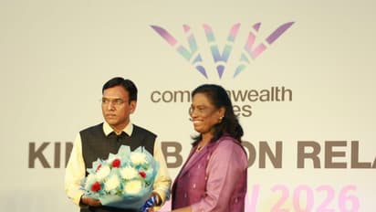 Union Sports Minister Mansukh Mandaviya and IOA president PT Usha. (Photo: SAI Media/MYAS)