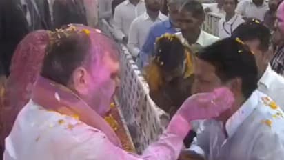 Rajasthan CM Bhajanlal Sharma joins Holi festivities (Photo/ANI)