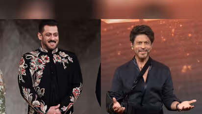 Salman Khan (L) Shah Rukh Khan (R) (Photo/ANI)