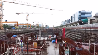 Construction Work Underway at Mumbai BKC Station for Bullet Train Project (Photo/ANI)