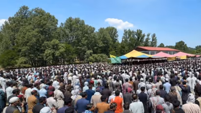 Protesters participate in the Rawalakot sit-in in Pakistan-occupied Jammu and Kashmir (Photo: X/@JAAC__Official)