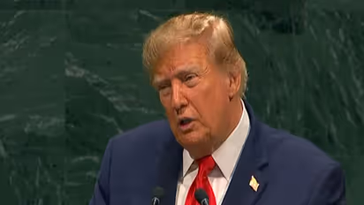 United States President Donald Trump delivers his address at the United Nations General Assembly in New York. (Photo/YouTube)