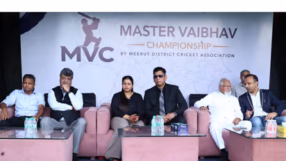 Officials of the Master Vaibhav T20 Championship 2026 on the opening day of tournament in Meerut. (Photo: MVC)