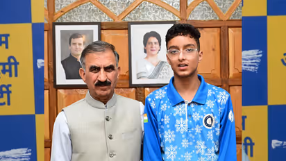 CM Sukhvinder Singh Sukhu and Samarth Atri. (Photo/HP CMO)