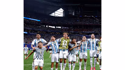 Argentina team celebrates (Photo: @afaseleccion Instagram)
