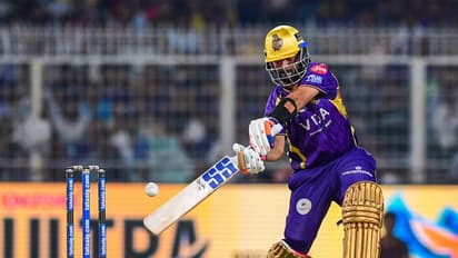 Ajinkya Rahane playing for KKR in IPL 2026. (Photo: ANI)