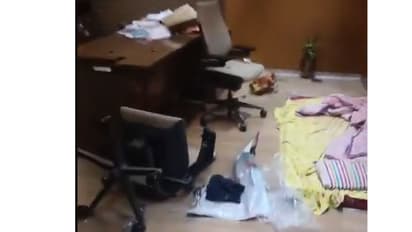 Visual of alleged attack on TMC MP Abhishek Banerjee's office (Photo/@abhishekaitc)