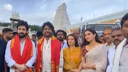 'Lenin' team at Tirumala Temple (Photo/ANI)