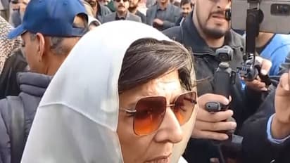 Aleema Khan speaks to reporters outside Adiala Jail in Rawalpindi as she alleges her brother Imran Khan is being “kept in illegal isolation.” (Photo/ANI)