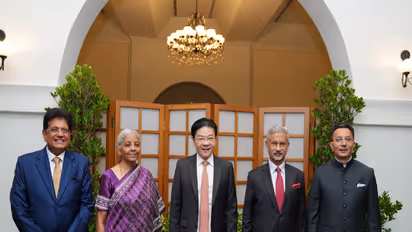 External Affairs Minister S Jaishankar held a meeting with Singaporean Prime Minister and Finance Minister Lawrence Wong, along with Finance Minister Nirmala Sitharaman, Union Minister of Commerce and Industry, Piyush Goyal, and Union Minister of State for Commerce and Industry, Jitin Prasada (Photo/X/@DrSJaishankar)