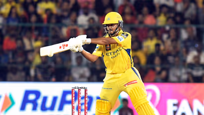 Ayush Mhatre playing for CSK. (Photo: ANI)