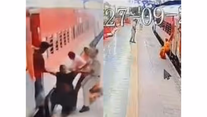 CCTV footage shows railway staff and bystanders rescuing a woman who fell while boarding a moving train, and another passenger who slipped underneath the train at the platform. (Photo/ PRYJ Junction)