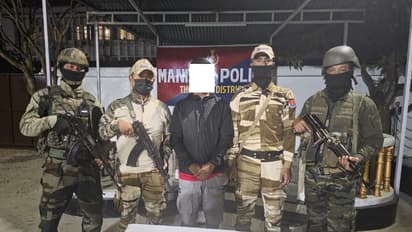 Security forces arrest an active cadre of KCP (Taibanganba) (Photo/Manipur Police)