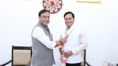 CM Himanta Biswa Sarma meets Union Minister Sarbananda Sonowal (Photo:X/@sarbanandsonwal)