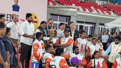 Odisha CM Mohan Charan Majhi presenting award during National Para-Athletics Championships 2026. (Photo/National Para-Athletics Championships)