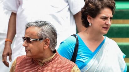 CWC Member and MP Shashi Tharoor and Priyanka Gandhi  (Photo/ANI)