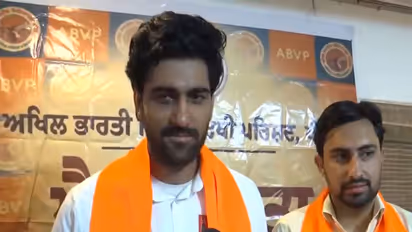 ABVP candidate for the Panjab University Campus Students’ Council polls, Ankit Bidhan (Photo/ANI)