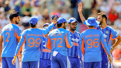 India players celebrating (Photo: ANI)