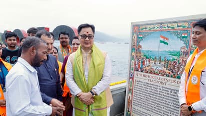 Union Minister Kiren Rijiju reviews development works in Andaman (Photo/X@KirenRijiju)